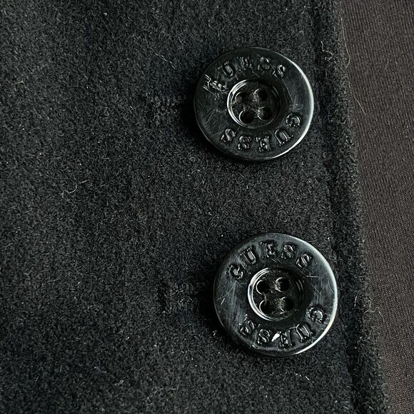 Guess Los Angeles Wool Pea Coat Womens 2X Lined Toggle Button Winter - Picture 4 of 14